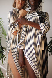 Striped Contrast Tunic Dress