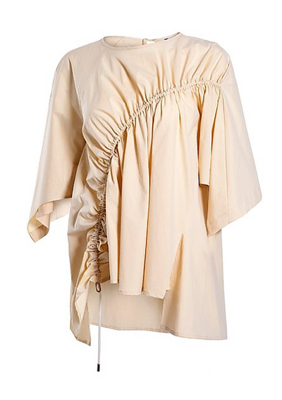 Lightweight Ruched Poncho Blouse